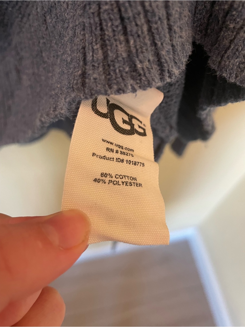 UGG Women's Dusty Blue Crewneck Sweater - Picture 3 of 4